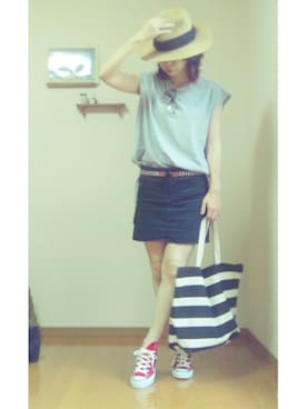 「aveil（アベイル）のアイテム（アクセサリー）」を使った、❁ÿukko❁さん（レディース・157cm）の夏コーディネート