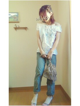 「7月WEAR夏のサンダル祭り」｜「アイテム（その他）」を使った、❁ÿukko❁さん（レディース・157cm）の夏コーディネート