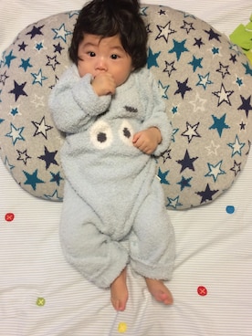 「BEAMS（ビームス）のアイテム（ママ＆ベビー）」を使った、Senaさん（キッズ・70cm）の秋コーディネート