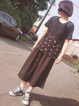 「CONVERSE（コンバース）のconverse（コンバース） ALL STAR OX（オールスターOX）（スニーカー）」を使った、佐野さん（レディース・160cm）の夏コーディネート
