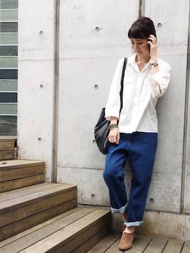 「スエードシューズ」｜inhhhan®さん（レディース・165cm）の夏コーディネート