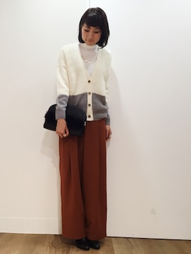 「HARE（ハレ）のアイテム（ブーティ）」を使った、inhhhan®さん（レディース・165cm）の秋コーディネート