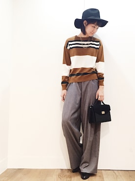 「HARE（ハレ）のアイテム（ブーティ）」を使った、inhhhan®さん（レディース・165cm）の秋コーディネート