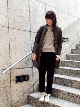 「HARE（ハレ）のアイテム（その他アウター）」を使った、inhhhan®さん（レディース・165cm）の冬コーディネート