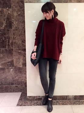 「SEE BY CHLOE（シーバイクロエ）のアイテム」を使った、inhhhan®さん（レディース・165cm）の冬コーディネート