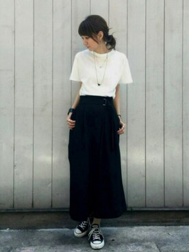 「HARE（ハレ）のアイテム（ピアス（両耳用））」を使った、inhhhan®さん（レディース・165cm）の春コーディネート