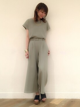 「HARE（ハレ）のレースキャミソールコンビネゾン(HARE)（サロペット/オーバーオール）」を使った、inhhhan®さん（レディース・165cm）の春コーディネート