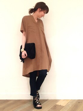 「HARE（ハレ）のアイテム（ピアス（両耳用））」を使った、inhhhan®さん（レディース・165cm）の春コーディネート