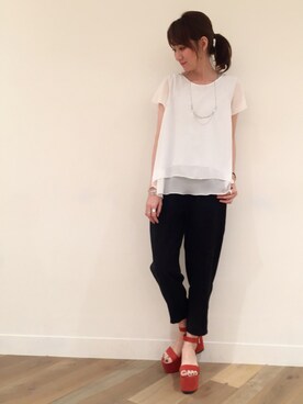 「HARE（ハレ）のアイテム（オールインワン・サロペット）」を使った、inhhhan®さん（レディース・165cm）の夏コーディネート