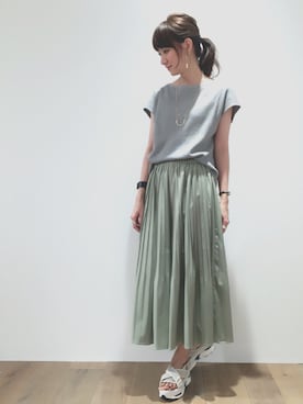 「CABANE de ZUCCa（カバンドズッカ）のアイテム（腕時計）」を使った、inhhhan®さん（レディース・165cm）の夏コーディネート