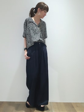 「HARE（ハレ）のアクリルＢＩＧフープピアス（HARE）（ピアス（両耳用））」を使った、inhhhan®さん（レディース・165cm）の夏コーディネート