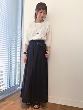 「CABANE de ZUCCa（カバンドズッカ）のアイテム（腕時計）」を使った、inhhhan®さん（レディース・165cm）の夏コーディネート