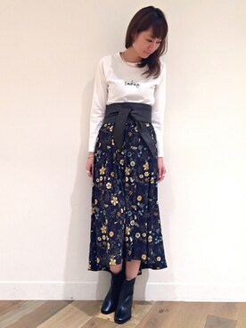 「HARE（ハレ）のアイテム（チョーカー）」を使った、inhhhan®さん（レディース・165cm）の秋コーディネート