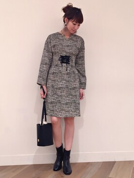 「HARE（ハレ）のアイテム（チョーカー）」を使った、inhhhan®さん（レディース・165cm）の秋コーディネート