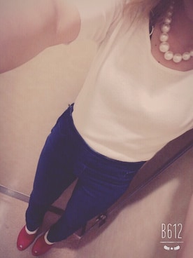 「EMODA（エモダ）のアイテム（ブーティ）」を使った、RI-KOさん（レディース・158cm）の春コーディネート