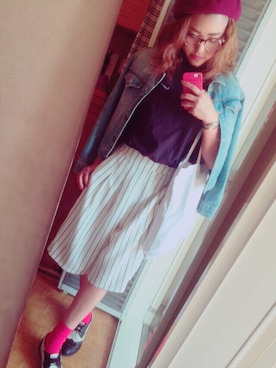 「YEVS（イーブス）のアイテム（帽子）」を使った、RI-KOさん（レディース・158cm）の秋コーディネート