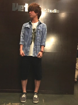 「MARITHE + FRANCOIS GIRBAUD（マリテフランソワジルボー）のアイテム（シャツ/ブラウス）」を使った、(((ゆうちょん)))さん（メンズ・163cm）の春コーディネート
