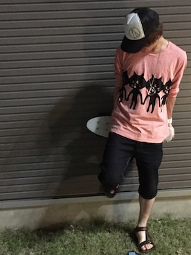 「mercibeaucoup,（メルシーボークー）のアイテム（腕時計）」を使った、(((ゆうちょん)))さん（メンズ・163cm）の夏コーディネート