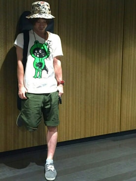 「Arnold Palmer（アーノルドパーマー）のアイテム（パンツ）」を使った、(((ゆうちょん)))さん（メンズ・163cm）の夏コーディネート