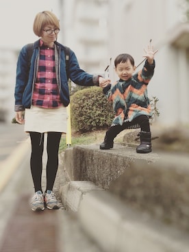 「BOBO CHOSES（ボボショーズ）のアイテム（その他アウター）」を使った、Rintaronomamaさん（レディース・164cm）の冬コーディネート