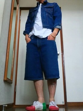 「Ralph Lauren」｜「アイテム（デニムジャケット）」を使った、Bakkunさん（メンズ・172cm）の夏コーディネート