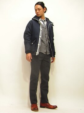 「FREQUENCY（フリークエンシー）のアイテム」を使った、セキさん（メンズ・180cm）の冬コーディネート