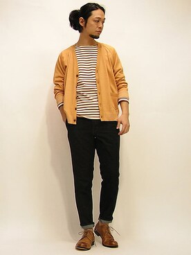 「THREE BLIND MICE（スリーブラインドマイス）のアイテム（トップス）」を使った、セキさん（メンズ・180cm）の春コーディネート