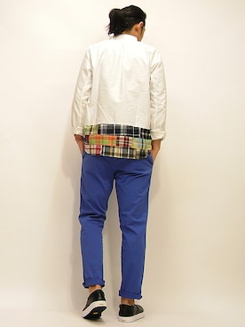 「PADRONE（パドローネ）のアイテム（スニーカー）」を使った、セキさん（メンズ・180cm）の春コーディネート