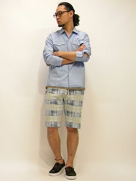 「PADRONE（パドローネ）のアイテム（スニーカー）」を使った、セキさん（メンズ・180cm）の春コーディネート