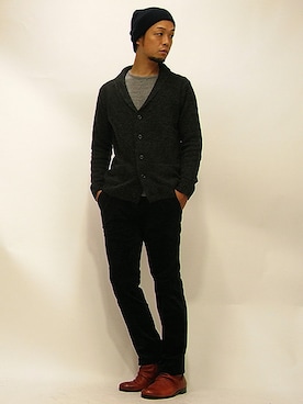 「 ベロアパンツ」｜セキさん（メンズ・180cm）の秋コーディネート