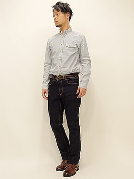 「 プレーントゥ」｜セキさん（メンズ・180cm）の冬コーディネート
