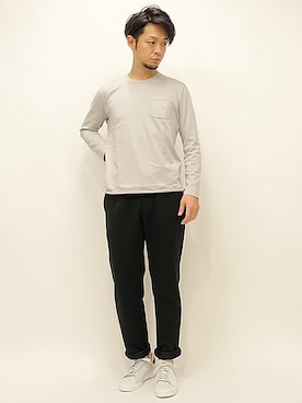 「 ロンＴ」｜セキさん（メンズ・180cm）の冬コーディネート