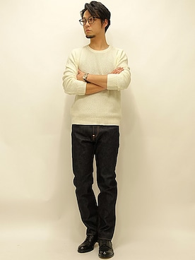 「GOOD OL'（グッドオル）のアイテム」を使った、セキさん（メンズ・180cm）の春コーディネート