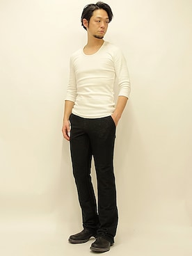 「THEE OLD CIRCUS（サーカス）のアイテム」を使った、セキさん（メンズ・180cm）の春コーディネート