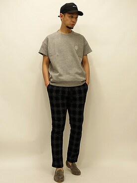 「THREE BLIND MICE（スリーブラインドマイス）のアイテム（パンツ）」を使った、セキさん（メンズ・180cm）の春コーディネート