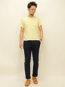 「 プレーントゥ」｜セキさん（メンズ・180cm）の春コーディネート