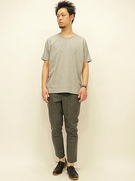 「THREE BLIND MICE（スリーブラインドマイス）のアイテム（パンツ）」を使った、セキさん（メンズ・180cm）の春コーディネート