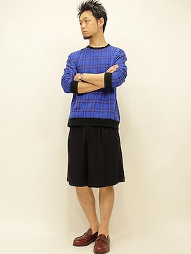 「THREE BLIND MICE（スリーブラインドマイス）のアイテム（スウェット）」を使った、セキさん（メンズ・180cm）の春コーディネート