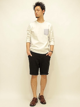 「 プレーントゥ」｜セキさん（メンズ・180cm）の春コーディネート