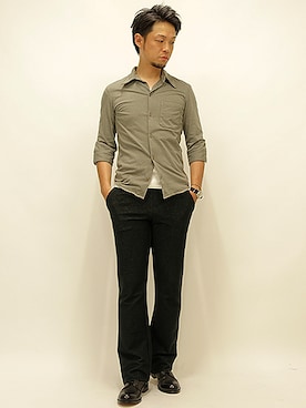 「THEE OLD CIRCUS（サーカス）のアイテム」を使った、セキさん（メンズ・180cm）の春コーディネート