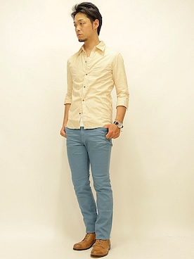 「THEE OLD CIRCUS（サーカス）のアイテム」を使った、セキさん（メンズ・180cm）の春コーディネート