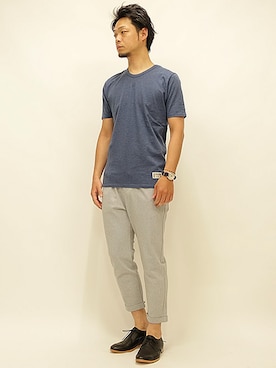 「 プレーントゥ」｜セキさん（メンズ・180cm）の夏コーディネート