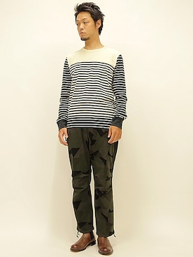 「アイテム（ブーツ）」を使った、セキさん（メンズ・180cm）の夏コーディネート