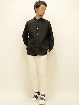 「PADRONE（パドローネ）のアイテム（スニーカー）」を使った、セキさん（メンズ・180cm）の秋コーディネート