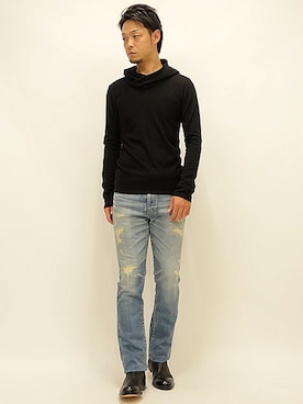 「PADRONE（パドローネ）のアイテム」を使った、セキさん（メンズ・180cm）の秋コーディネート