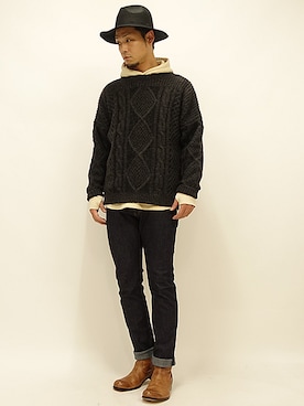 「Curly（カーリー）のアイテム」を使った、セキさん（メンズ・180cm）の秋コーディネート