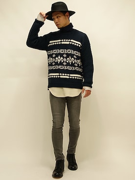 「Curly（カーリー）のアイテム」を使った、セキさん（メンズ・180cm）の冬コーディネート