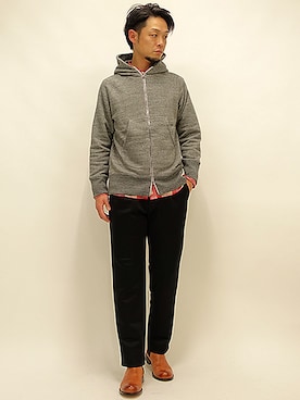 「Curly（カーリー）のアイテム（パンツ）」を使った、セキさん（メンズ・180cm）の冬コーディネート