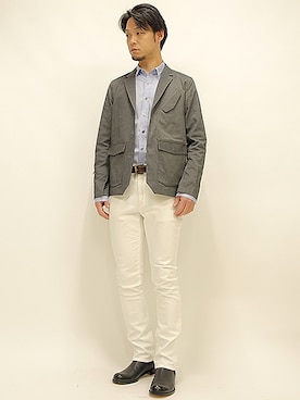 「 レギュラーシャツ」｜セキさん（メンズ・180cm）の冬コーディネート