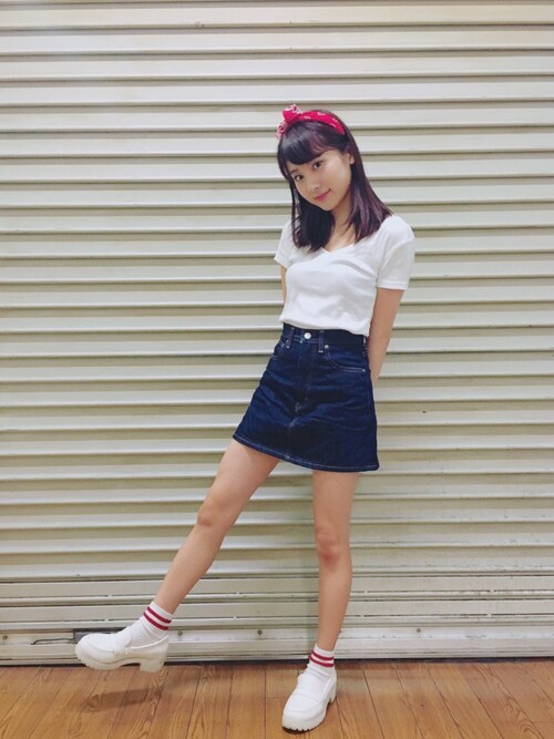 林萌々香 Slyのデニムスカートを使ったコーディネート Wear